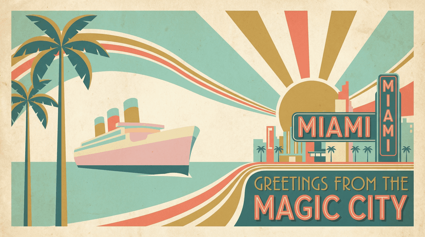 Miami postcard - AuroriStore imports from USA